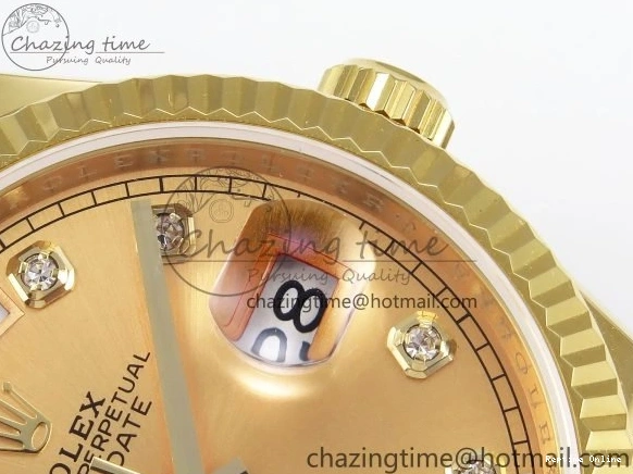 0121 StreetReady Day Date 36 YG TWSF Best Edition YG Diamonds Dial on YG Bracelet A 1616